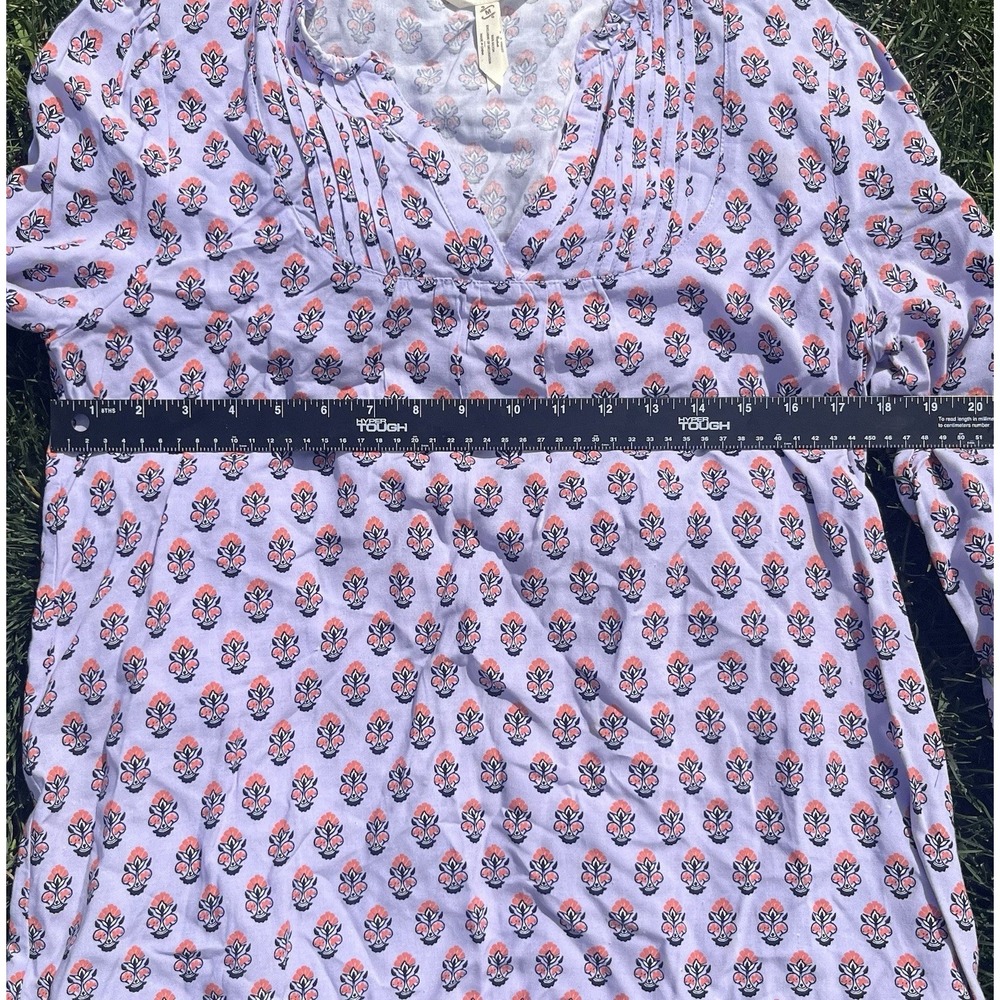 Matilda Jane Women's Size Medium Delicate Topiary Lavender Blouse floral preppy - Picture 5 of 5